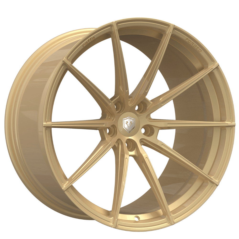 20 Zoll Komplettradsatz Raffa Wheels RFS‑03 Forged Series Champagner | 9x20 ET30 | LK 5x112 | inkl. Reifenwahl & optional RDKS - CarWorlds GmbH