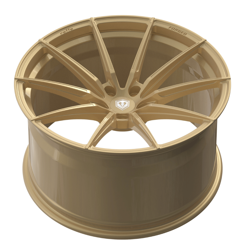 20 Zoll Komplettradsatz Raffa Wheels RFS‑03 Forged Series Champagner | 9x20 ET30 | LK 5x112 | inkl. Reifenwahl & optional RDKS - CarWorlds GmbH