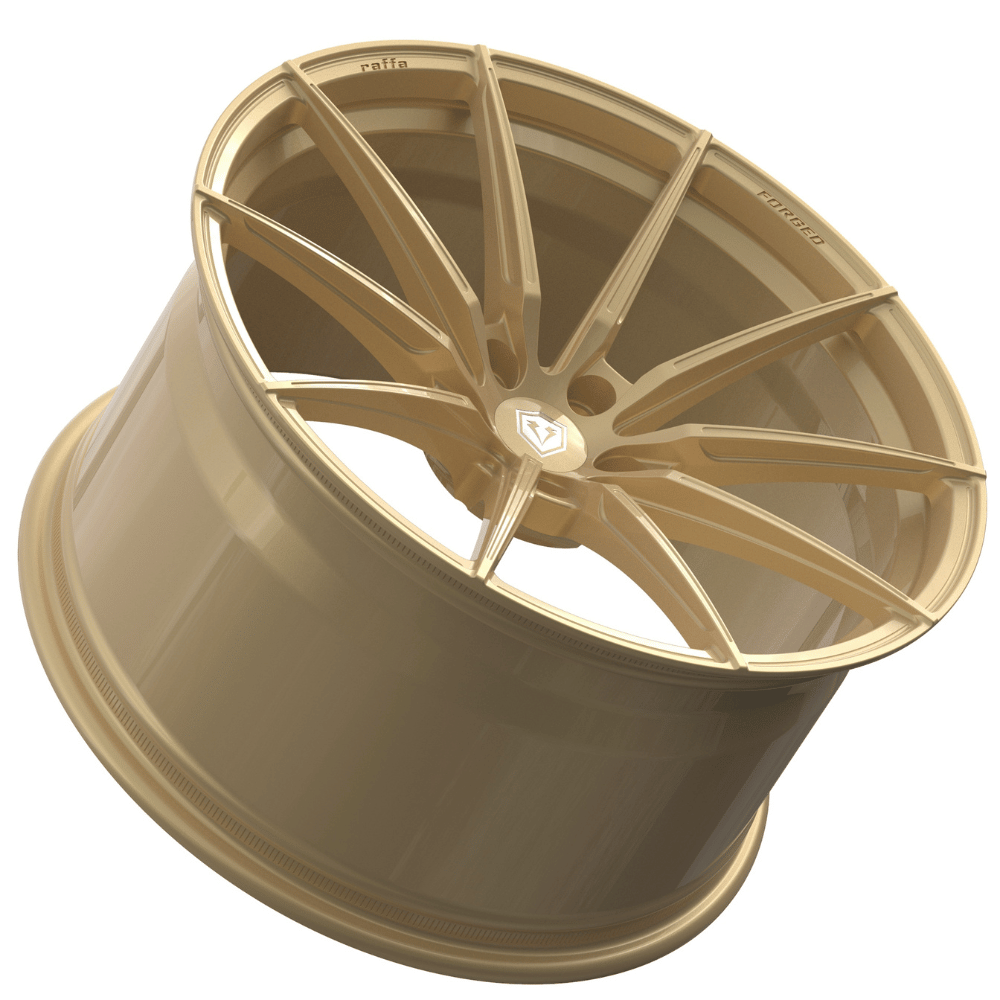 20 Zoll Komplettradsatz Raffa Wheels RFS‑03 Forged Series Champagner | 9x20 ET30 | LK 5x112 | inkl. Reifenwahl & optional RDKS - CarWorlds GmbH