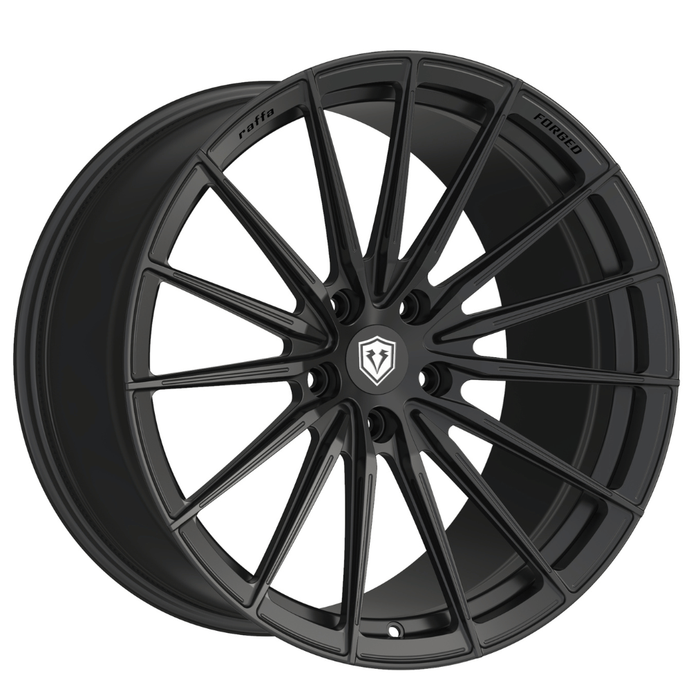 21 Zoll Komplettradsatz Raffa Wheels RFS‑02 Forged Series Black Matt | 9,5x21 ET25 | LK 5x112 | inkl. Reifenwahl & optional RDKS - CarWorlds GmbH
