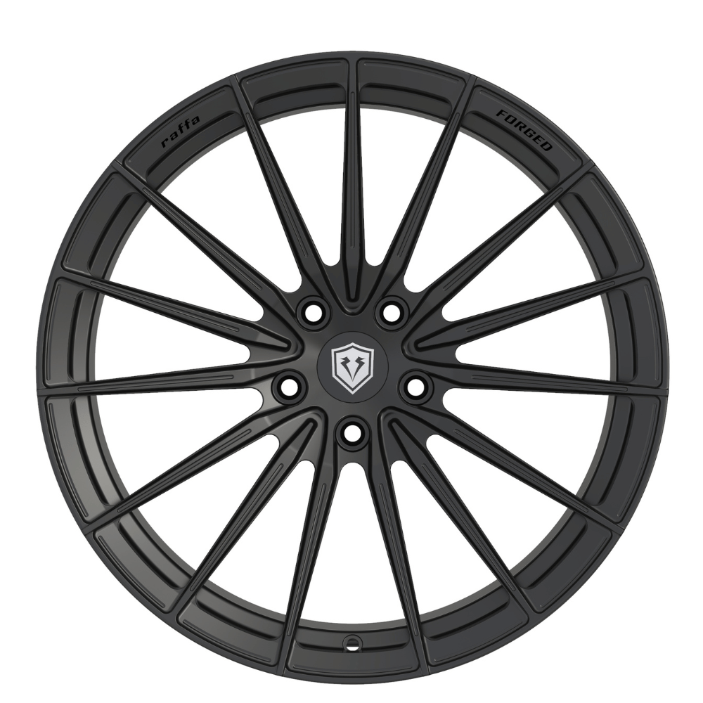 21 Zoll Komplettradsatz Raffa Wheels RFS‑02 Forged Series Black Matt | 9,5x21 ET25 | LK 5x112 | inkl. Reifenwahl & optional RDKS - CarWorlds GmbH