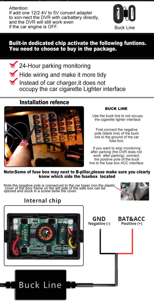 4 - Kanal Auto Dashcam 1080P - Komplett - Set mit Rückkamera, WLAN + Hardwire Kit + 128GB SD - Karte - CarWorlds GmbH