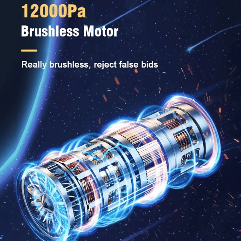 Powerful 120W Car Vacuum Cleaner - 12000PA suction power | Wet and dry suction function | Portable mini handheld vacuum cleaner