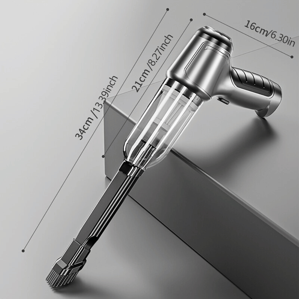 Powerful 120W Car Vacuum Cleaner - 12000PA suction power | Wet and dry suction function | Portable mini handheld vacuum cleaner