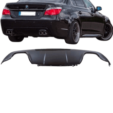 Load image into Gallery viewer, Rear diffuser fits for BMW E60 E61 M Package M5 4 Pipe Duplex 03-10 Black Gloss 