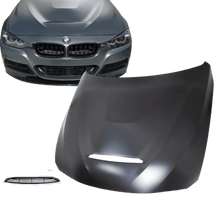 Load image into Gallery viewer, Set Sport Bonnet + Air Intake Black fits for BMW 3 Series F30 F31 4 Series F32 F33 F36 not M3 GTS