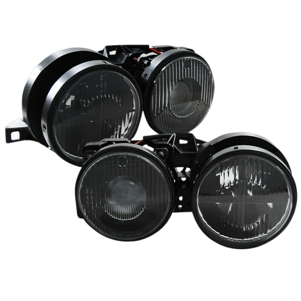 Headlight Upgrade black with crosshairs fits BMW 3 Series E30 from 1982-1994 