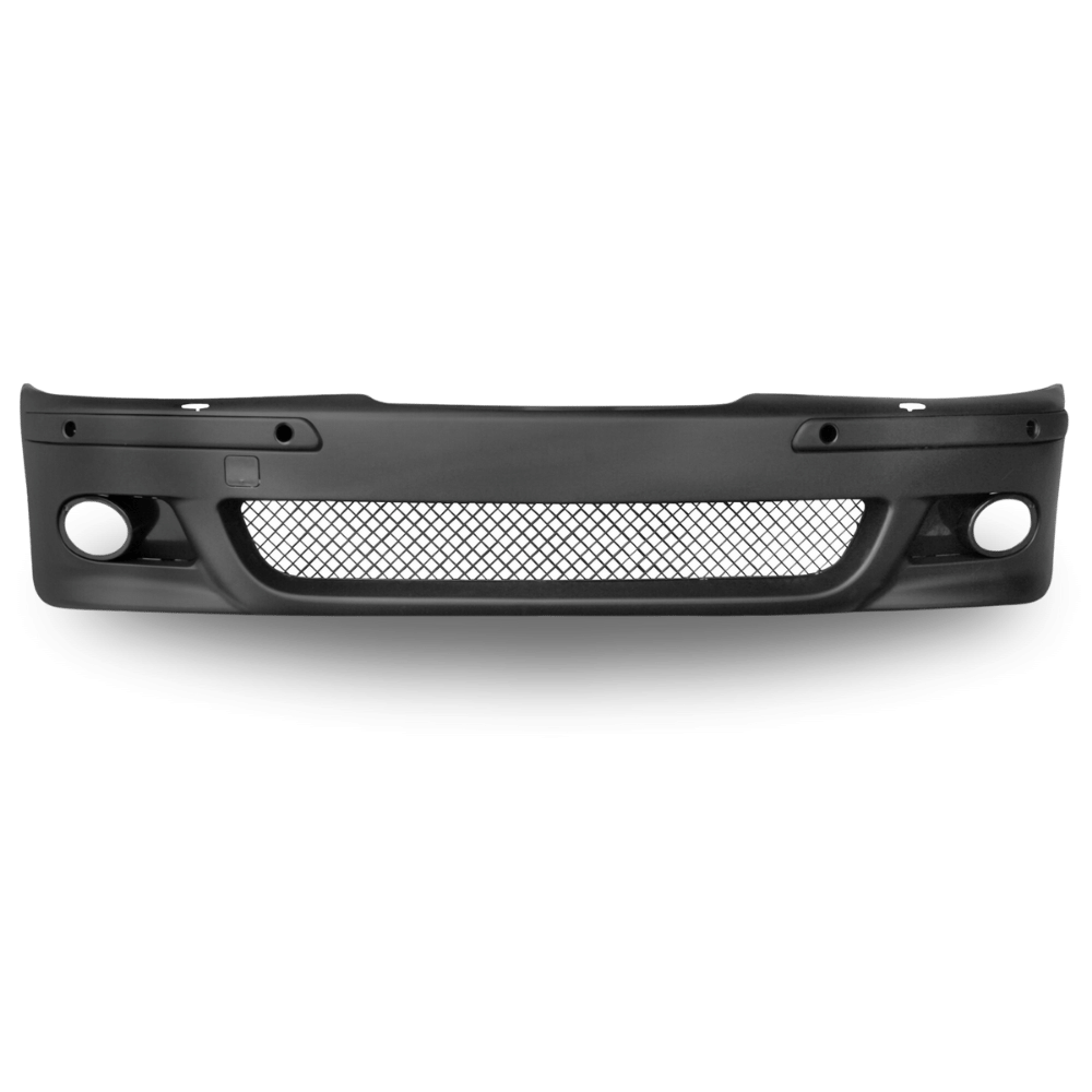 Front bumper for E39 including strips and grille with PDC holes and SRA suitable for BMW 5 Series E39 built between 1996 and 2003