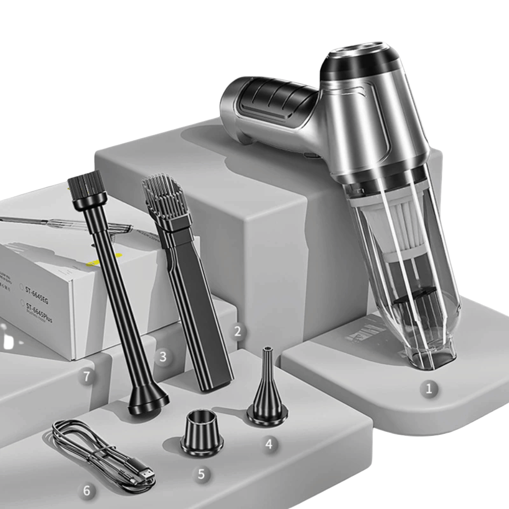 Powerful 120W Car Vacuum Cleaner - 12000PA suction power | Wet and dry suction function | Portable mini handheld vacuum cleaner