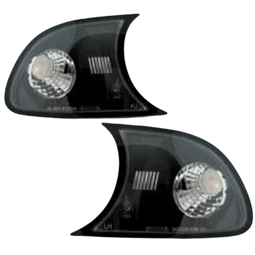 Frontblinker Set Klarglas Schwarz passend für BMW E46 Coupe Cabrio Bj 98 - 01 - CarWorlds GmbH