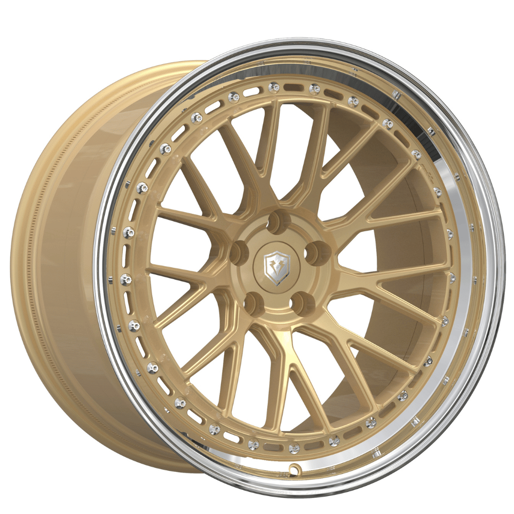 Komplettradsatz Raffa Wheels RFS - 04 | Forged Series | Champagner Polished Lip 10,5x20 & 11,5x21 | BMW M4 G82 G83 - CarWorlds GmbH