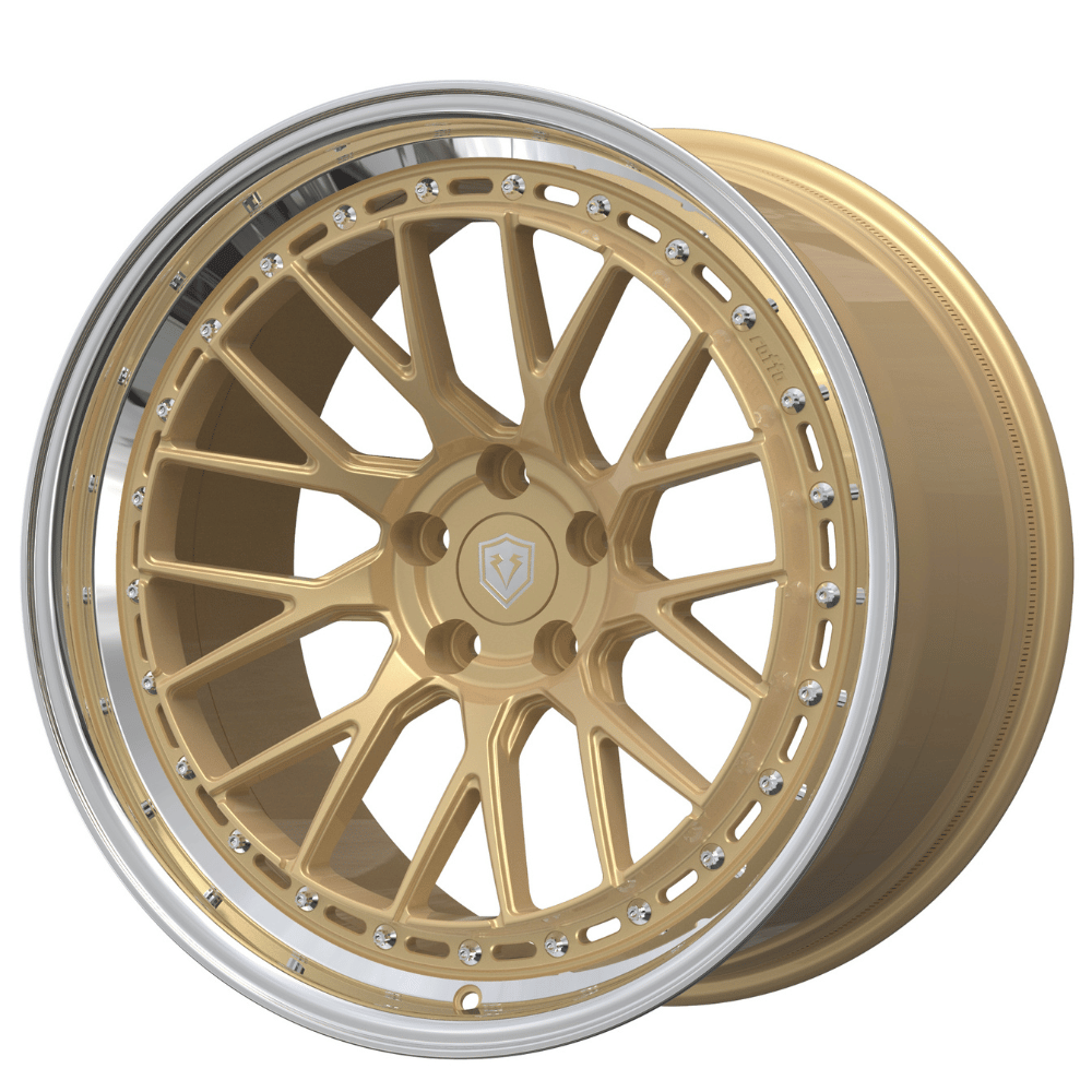 Komplettradsatz Raffa Wheels RFS - 04 | Forged Series | Champagner Polished Lip 10,5x20 & 11,5x21 | BMW M4 G82 G83 - CarWorlds GmbH