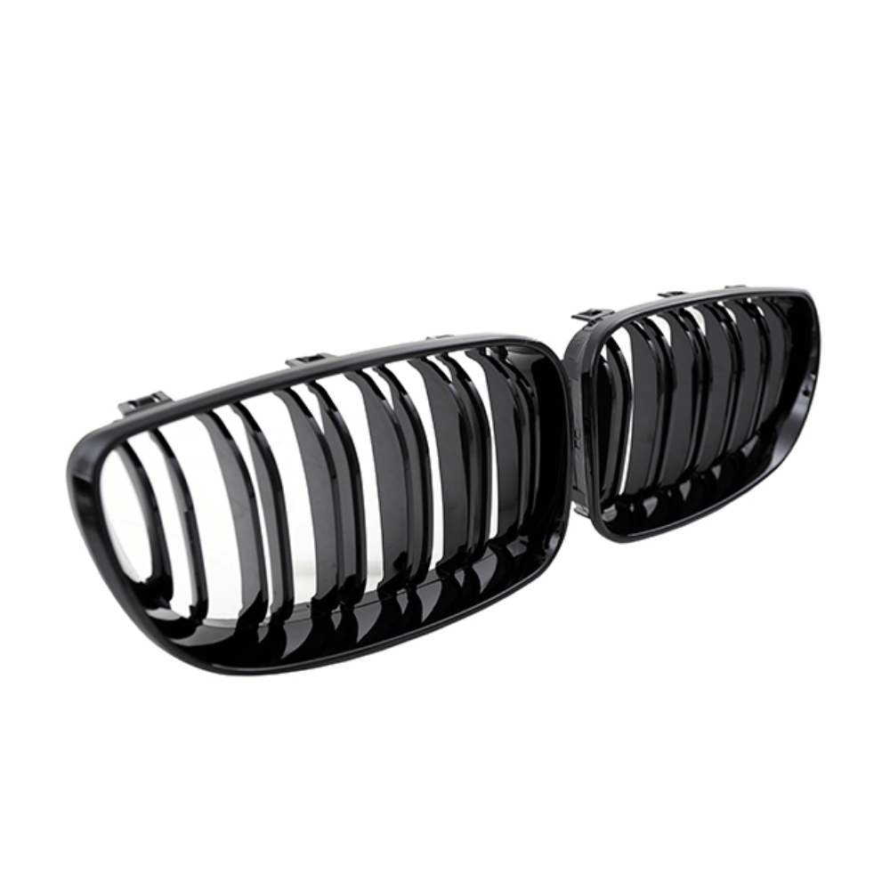 Kühlergrill Doppelsteg Schwarz Glanz passend für BMW 1er E81 E82 E87 E88 - CarWorlds GmbH